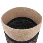 vidaXL Ensemble de Pots à Plantes 2 Pièces Naturel et noir Ø 28 x 28 cm