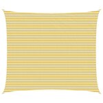 vidaXL Voile d'ombre 6 x 7 m HDPE Rectangulaire Jaune et blanc