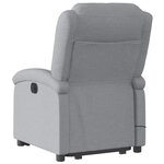 vidaXL Fauteuil de massage inclinable Gris clair Tissu