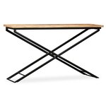vidaXL Table console Bois de manguier massif 130 x 40 x 80 cm