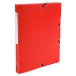 Boite De Classement Exabox Dos 25mm Polypropylène 7/10e Opak - A4 - Rouge - X 8 - Exacompta