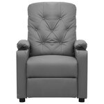 vidaXL Fauteuil inclinable Gris Similicuir