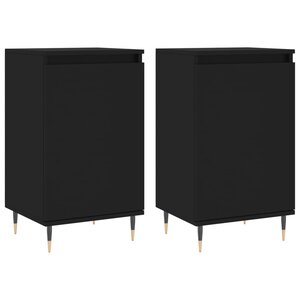 vidaXL Buffets 2 Pièces noir 40x35x70 cm bois d’ingénierie