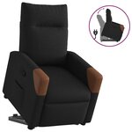 vidaXL Fauteuil inclinable noir tissu