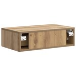 vidaXL Table d'appoint murale 59 x 34 5 x 17 cm Bois d'ingénierie