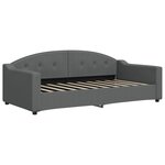 vidaXL Lit de jour avec gigogne sans matelas gris foncé 90x190 cm