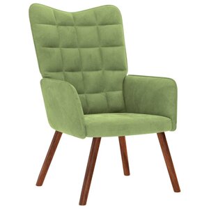 vidaXL Chaise de relaxation Vert clair Velours