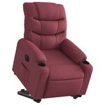 vidaXL Fauteuil inclinable électrique rouge bordeaux tissu