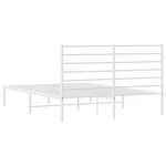 vidaXL Cadre de lit métal sans matelas et tête de lit blanc 120x190 cm