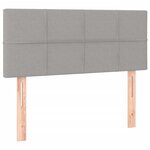 vidaXL Sommier à lattes de lit matelas LED gris clair 120x190 cm tissu