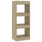 vidaXL Bibliothèque/séparateur de pièce chêne sonoma bois d'ingénierie