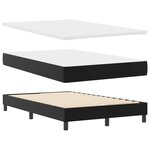 vidaXL Lit à ressorts avec matelas Noir 120 x 190 cm Simili cuir
