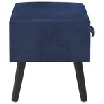 vidaXL Tables de chevet 2 Pièces Bleu 40x35x40 cm Velours