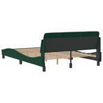 vidaXL Cadre de lit Dover vert foncé 140x190 cm velours