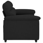 vidaXL Canapé à 2 places noir 120 cm tissu