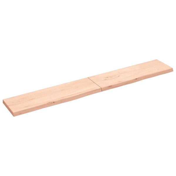 vidaXL Étagère murale 200x30x(2-4) cm bois de chêne massif non traité