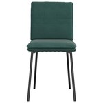 vidaXL Chaises à manger lot de 2 Vert foncé Velours