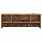 vidaXL Porte-manteau mural avec étagère Bois ancien 75 x 16 x 26 cm