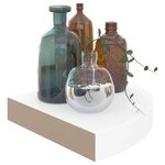vidaXL Étagères d'angle flottantes 4Pièces blanc brillant 25x25x3 8cm MDF