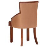 vidaXL Chaises à manger lot de 2 marron cuir de chèvre véritable