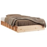 vidaXL Cadre de lit 120x190 cm Petit double Bois massif