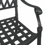 vidaXL Chaise de jardin 2 Pièces Noir 55 x 56 5 x 91cm Aluminium