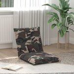 vidaXL Fauteuil de sol ajustable Armée Tissu