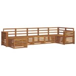 vidaXL Ensemble de canapés d'extérieur 7 pc Naturel