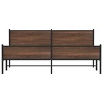 vidaXL Cadre de lit en métal sans matelas chêne marron 200x200 cm