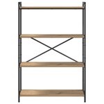 vidaXL Bibliothèque chêne artisanal 80 x 30 x 118 cm Bois d'ingénierie
