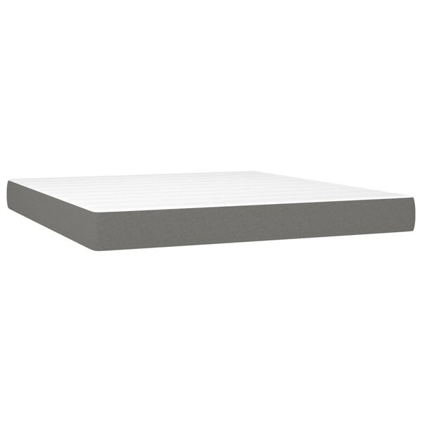 vidaXL Matelas de lit à ressorts ensachés Gris foncé 160x200x20 cm