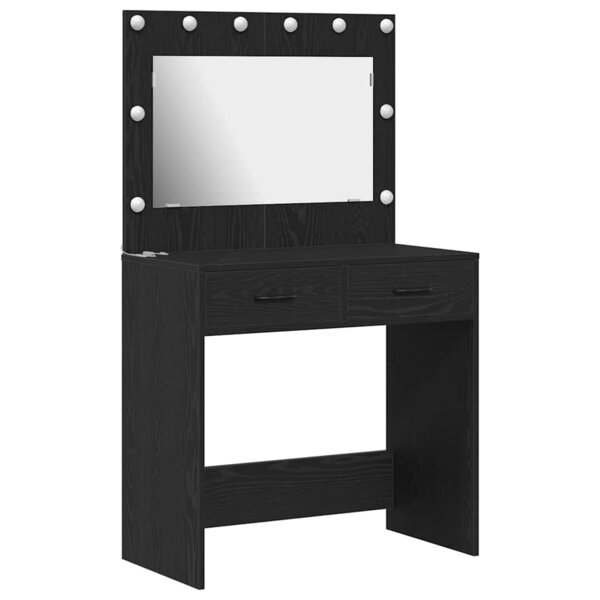vidaXL Coiffeuse Chêne noir 78.5 x 41 x 135 cm Bois d'ingénierie