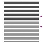 vidaXL Store zèbre noir 125x100 cm largeur du tissu 120 9 cm polyester