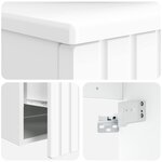 vidaXL Meuble de lavabo mural Blanc brillant 39 x 41 x 64 5 cm