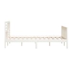 vidaXL Cadre de lit Blanc Bois massif 160x200 cm