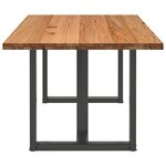 vidaXL Table à manger marron clair bois de chêne massif rectangulaire
