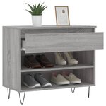 vidaXL Armoire à chaussures Sonoma gris 70x36x60 cm Bois d'ingénierie
