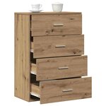 vidaXL Buffet Chêne artisanal 60 x 31 x 84 cm Bois d'ingénierie