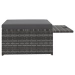 vidaXL Salon de jardin 4 Pièces avec coussins résine tressée gris