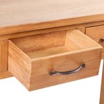 vidaXL Table console avec 2 tiroirs 83x30x73 cm Bois de chêne massif