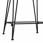 vidaXL Tabouret de bar 2 Pièces Noir 44 x 46 x 91 cm Rattan et Acier