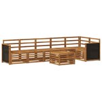 vidaXL Ensemble de canapés d'extérieur 6 pc Naturel