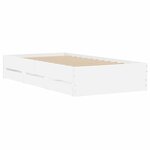 vidaXL Cadre de lit avec tiroirs sans matelas blanc 90x200 cm