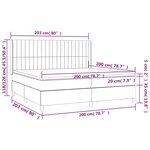 vidaXL Sommier à lattes de lit matelas et LED Noir 200x200 cm Tissu