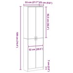vidaXL Armoire Chêne marron 55 x 25 x 189 cm Bois d'ingénierie