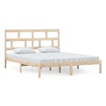 vidaXL Cadre de lit Bois de pin massif 160x200 cm