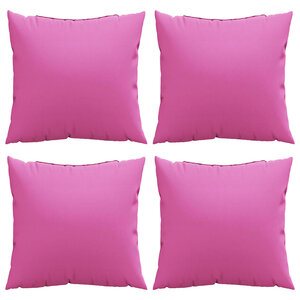 vidaXL Coussins Throw 4 Pièces Rose 60 x 60 cm tissu