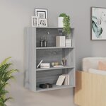 vidaXL Armoire murale suspendue Sonoma gris 69 5x32 5x90 cm