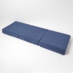 Coussin d'assise déhoussable pour canapé 3 places en coton  Bleu marine - HOMESCAPES