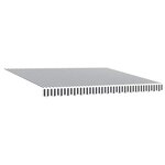 vidaXL Auvent rétractable anthracite et blanc 4x3 m tissu et aluminium